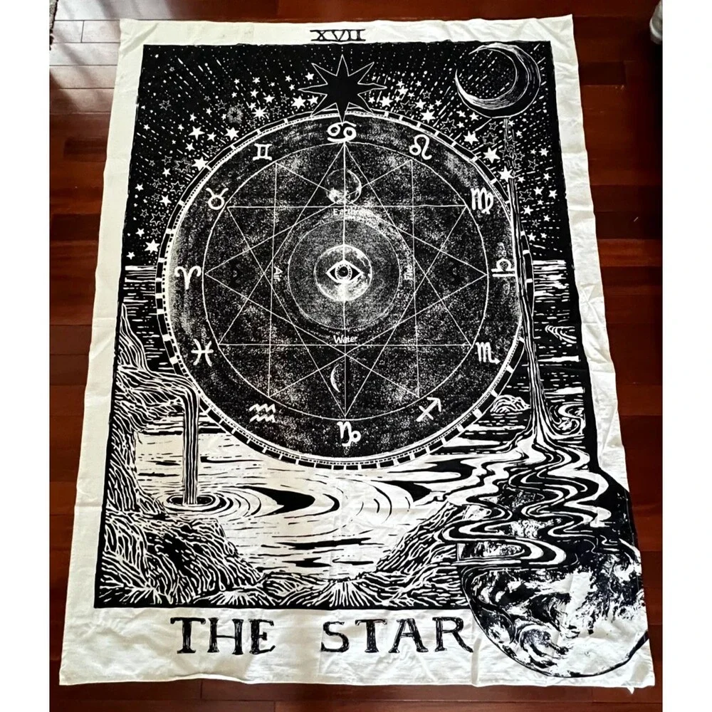 Urban Outfitters The Star Tarot Card Wall Art Tapestry Astrology Aquarius Witchy